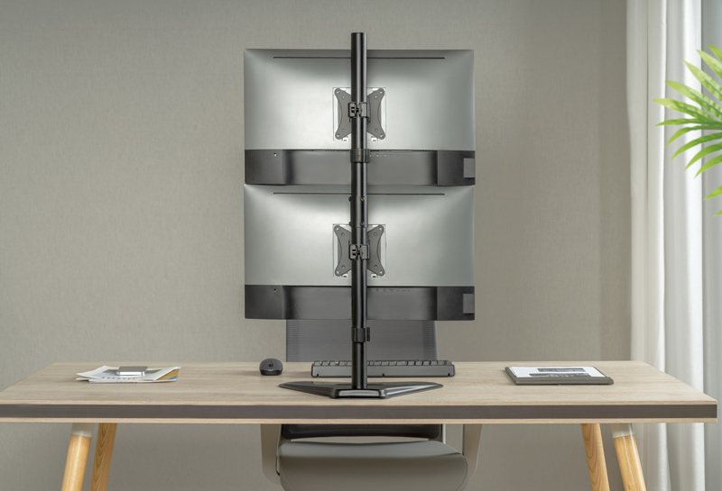 BRATECK βάση γραφείου για 2x οθόνες LDT66-T02V, 17-32", έως 9kg - Image 2