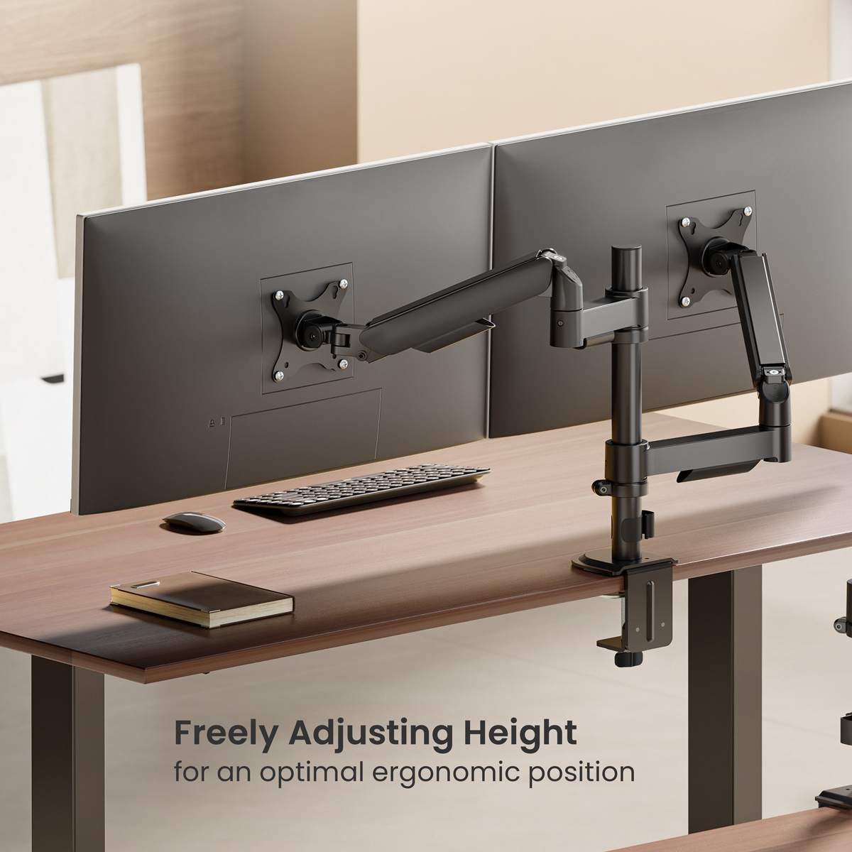 BRATECK βάση γραφείου για 2x οθόνες LDT97-C024PE, 17-32", έως 9kg - Image 2