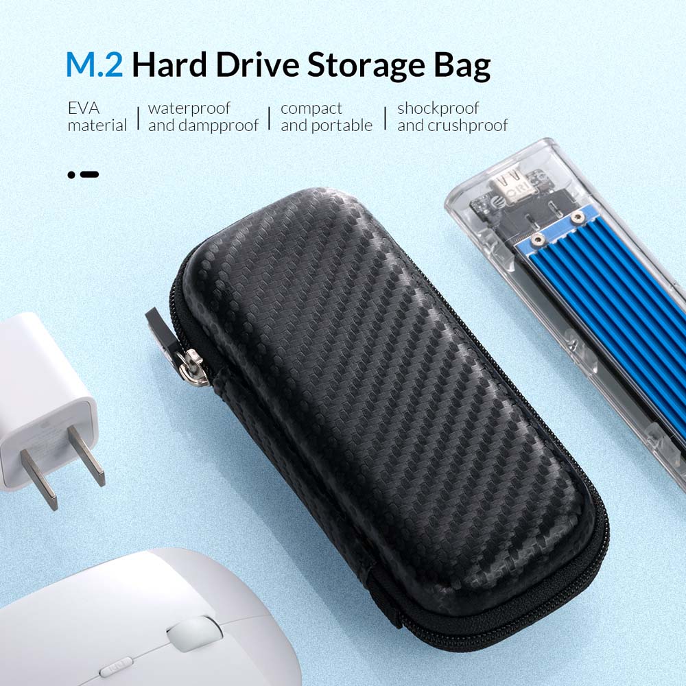ORICO θήκη προστασίας M2 SSD M2PH01-BK-BP, αδιάβροχη, μαύρη - Image 3