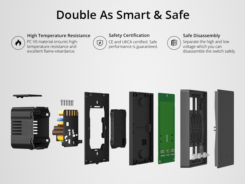 SONOFF smart διακόπτης M5-3C-86, τριπλός, WiFi, γκρι - Image 4