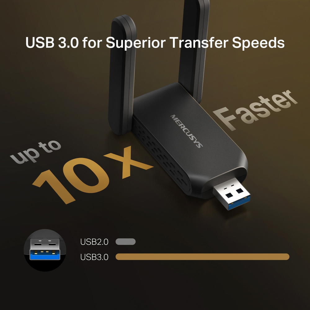 MERCUSYS ασύρματος USB αντάπτορας δικτύου MA72XH, AX1800, Dual Band, V.1.0 - Image 6