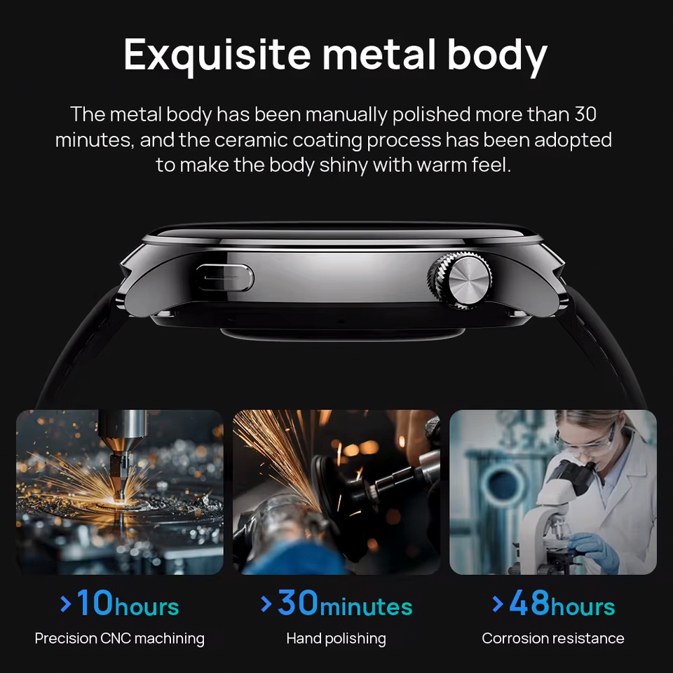 MIBRO smartwatch Lite 3 Pro με 2x λουράκια, heart rate, 1.32" AMOLED, GPS, 5 ATM, μαύρο/πράσινο - Image 5