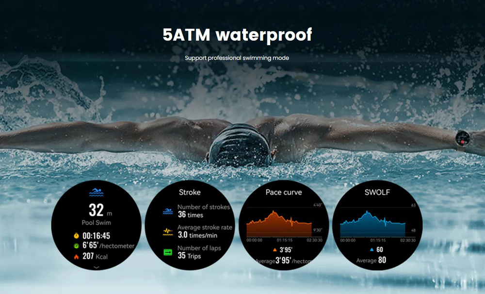 MIBRO smartwatch Lite 3 Pro με 2x λουράκια, heart rate, 1.32" AMOLED, GPS, 5 ATM, μαύρο/πράσινο - Image 9