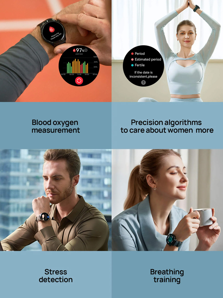 MIBRO smartwatch Lite 3 Pro με 2x λουράκια, heart rate, 1.32" AMOLED, GPS, 5 ATM, μαύρο/πράσινο - Image 11