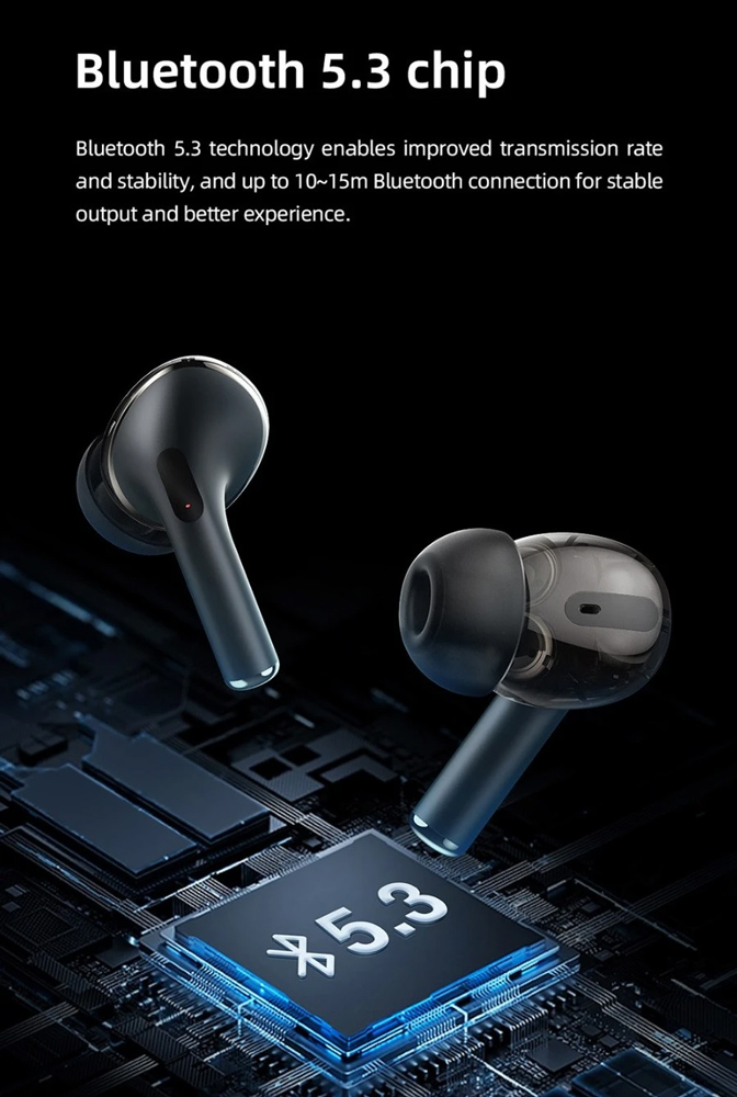 MIBRO earphones με θήκη φόρτισης M1, TWS, ENC, 25/350mAh, μπλε - Image 4