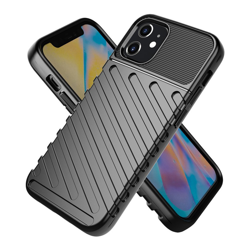 POWERTECH Θήκη Carbon MOB-1558 για iPhone 12 min, μαύρη - Image 2