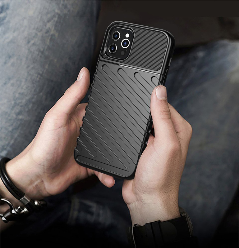 POWERTECH Θήκη Carbon MOB-1558 για iPhone 12 min, μαύρη - Image 3
