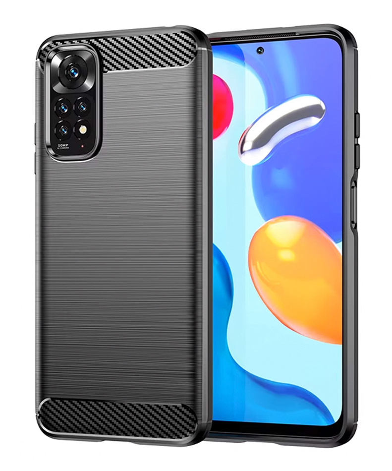 POWERTECH Θήκη Carbon MOB-2012 για Xiaomi Redmi Note 11/Note 11S, μαύρη