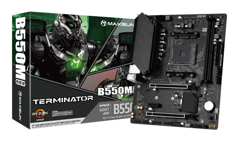 MAXSUN μητρική Terminator B550M 2.5G, 2x DDR4, AM4, USB 3.2, 2.5G LAN, M-ATX - Image 4