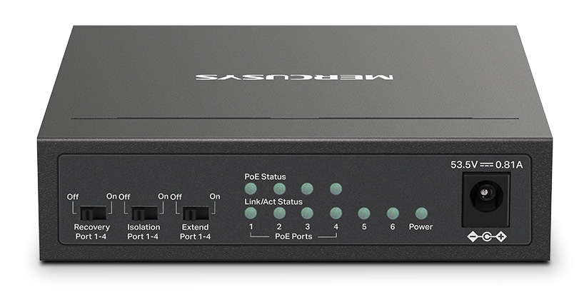 MERCUSYS Desktop Switch MS106LP, 6x 10/100 Mbps, PoE+, Ver. 1.0 - Image 3