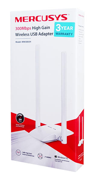 MERCUSYS ασύρματος USB αντάπτορας δικτύου MW300UH, 300Mbps, Ver. 1 - Image 3