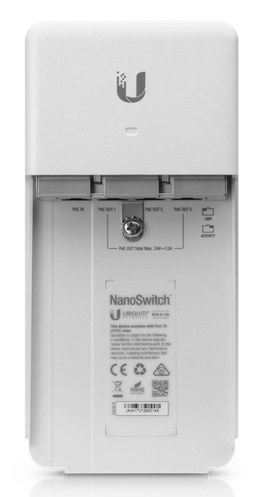 UBIQUITI PoE NanoSwitch N-SW, 4-Port 10/100/1000Mbps, outdoor - Image 3