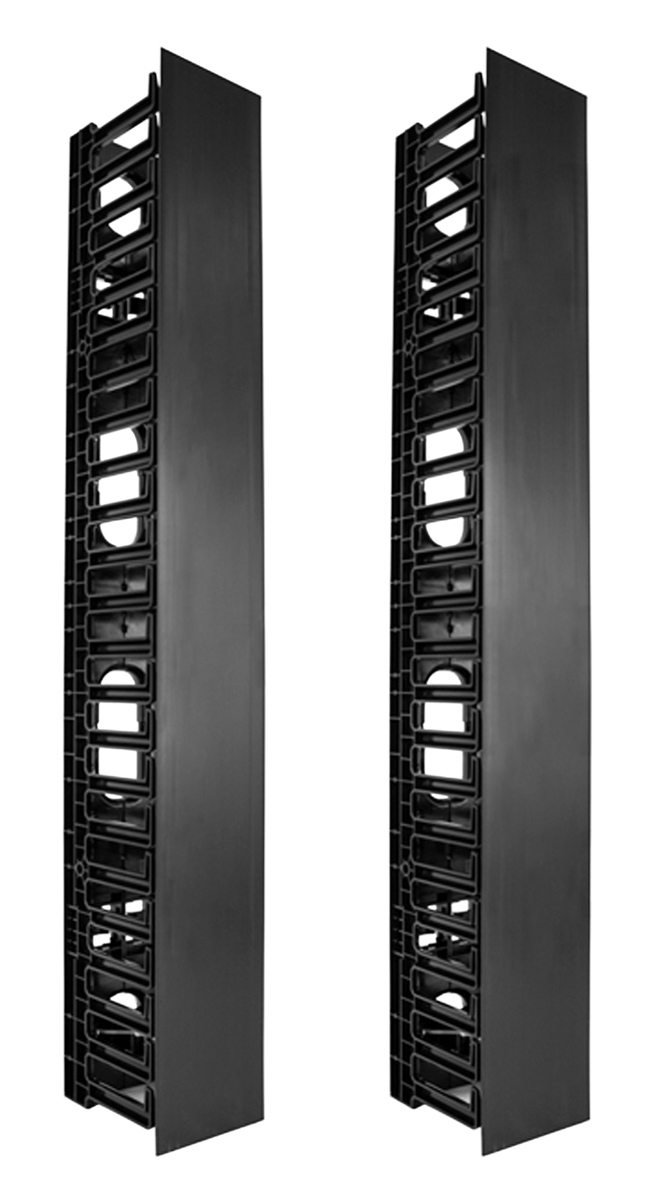 POWERTECH cable managment για rack NETW-0006, 23 θέσεων, πλαστικό, 2τμχ