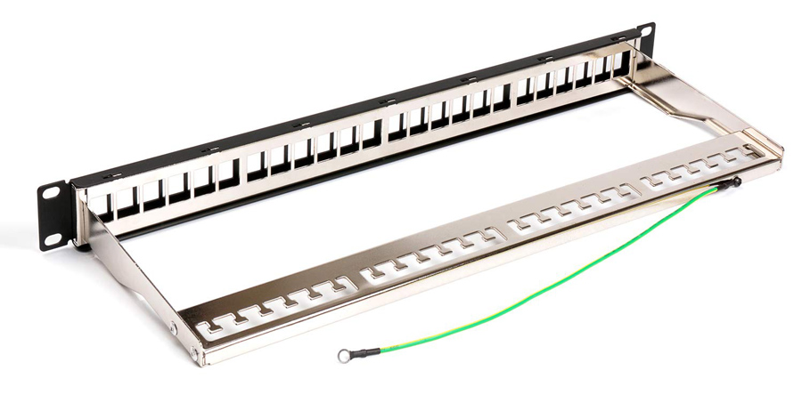 POWERTECH keystone patch panel NETW-0013, FTP 19"/1U, 24-port, 1U - Image 2