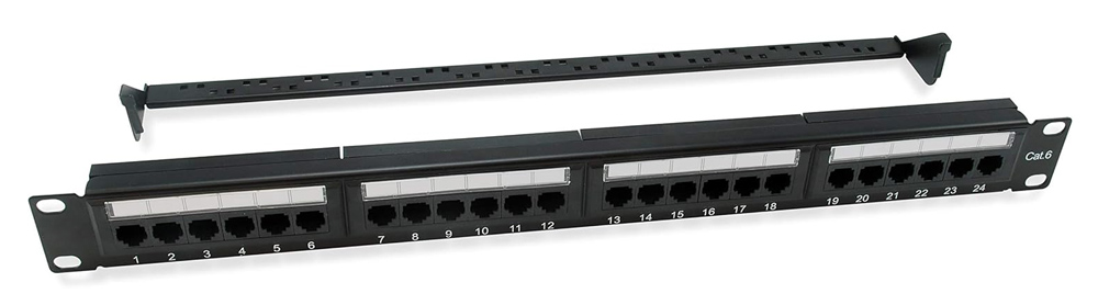 POWERTECH patch panel NETW-0027 για rack 19"/1U, 24 θυρών, CAT 6 UTP, μαύρο - Image 4