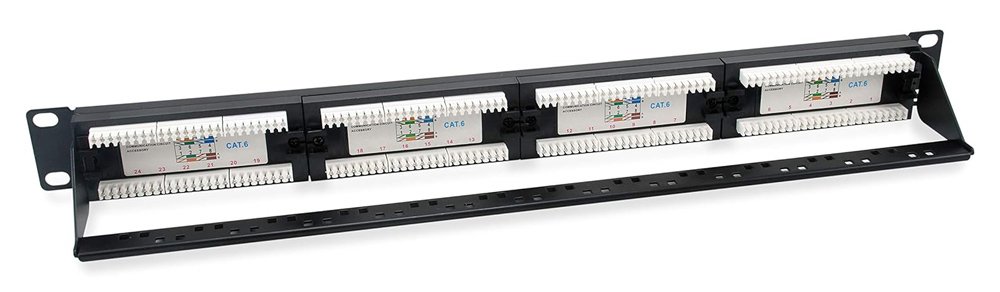 POWERTECH patch panel NETW-0046 για rack 19"/1U, 24 θυρών, CAT 6 UTP, μαύρο - Image 2