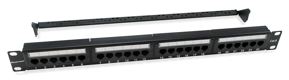 POWERTECH patch panel NETW-0046 για rack 19"/1U, 24 θυρών, CAT 6 UTP, μαύρο - Image 4