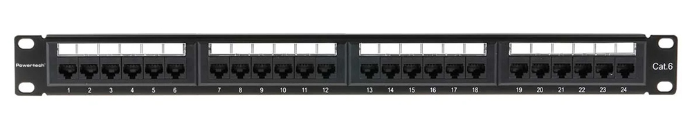 POWERTECH patch panel NETW-0046 για rack 19"/1U, 24 θυρών, CAT 6 UTP, μαύρο - Image 5
