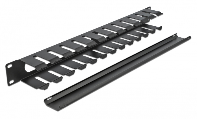 POWERTECH cable management NETW-0047 για rack 19"/1U, μεταλλικό, μαύρο - Image 4