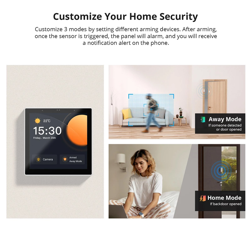 SONOFF smart panel ελέγχου NSPanel Pro, οθόνη αφής, Wi-Fi, Zigbee, μαύρο - Image 8