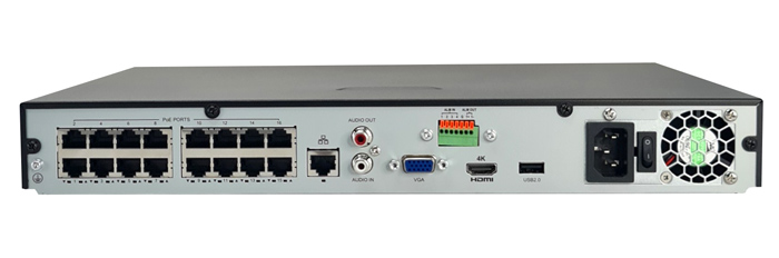 UNIARCH NVR καταγραφικό NVR-216S2-P16, H.265/H.264, 8MP, 16 κανάλια PoE - Image 2