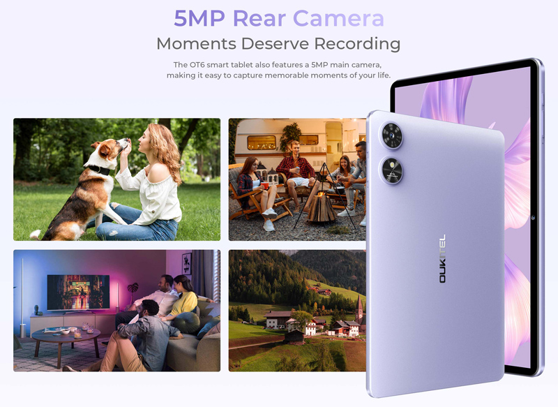 OUKITEL tablet OT6, 10.1" FHD+, 4/64GB, 8000mAh, Android 13, γκρι - Image 4