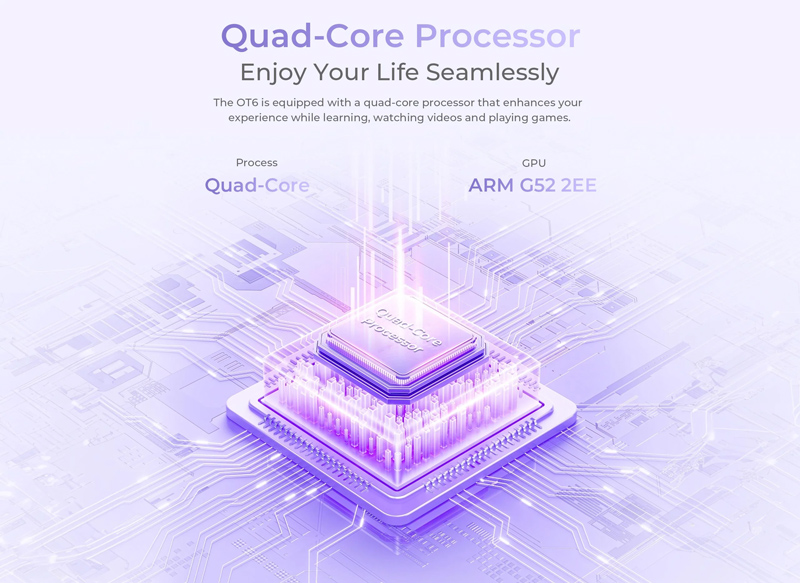 OUKITEL tablet OT6, 10.1" FHD+, 4/64GB, 8000mAh, Android 13, γκρι - Image 5