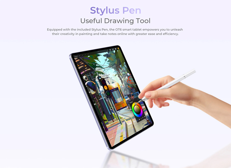 OUKITEL tablet OT6, 10.1" FHD+, 4/64GB, 8000mAh, Android 13, γκρι - Image 7