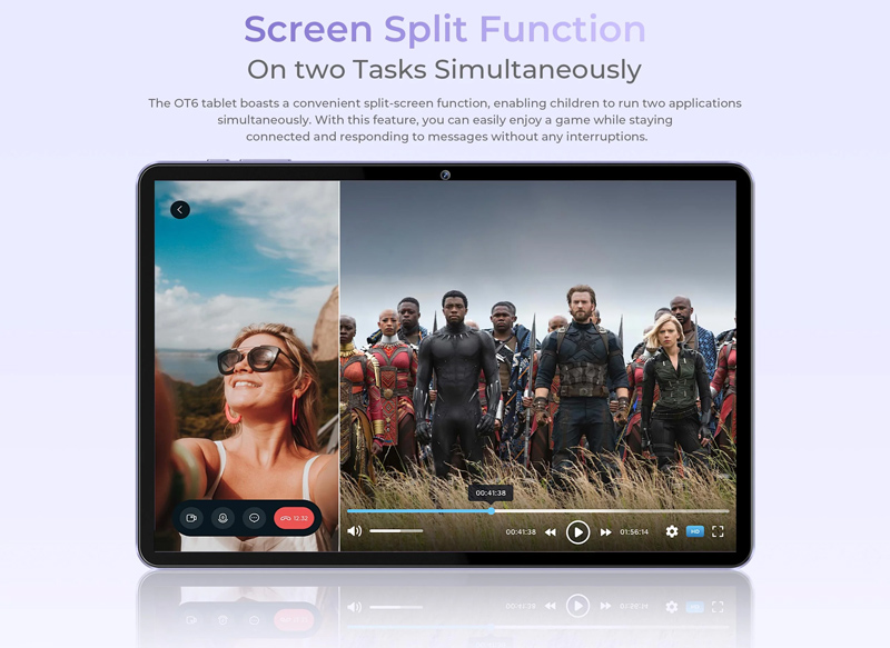 OUKITEL tablet OT6, 10.1" FHD+, 4/64GB, 8000mAh, Android 13, γκρι - Image 11