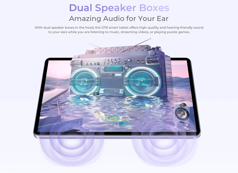 OUKITEL tablet OT6, 10.1" FHD+, 4/64GB, 8000mAh, Android 13, γκρι - Image 14