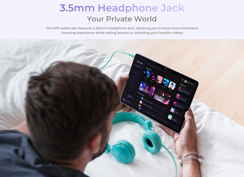 OUKITEL tablet OT6, 10.1" FHD+, 4/64GB, 8000mAh, Android 13, γκρι - Image 15