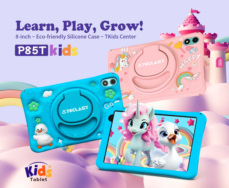 TECLAST tablet P85T Kids, 8" HD, 4/64GB, Android 14, 5000mAh, ροζ - Image 2