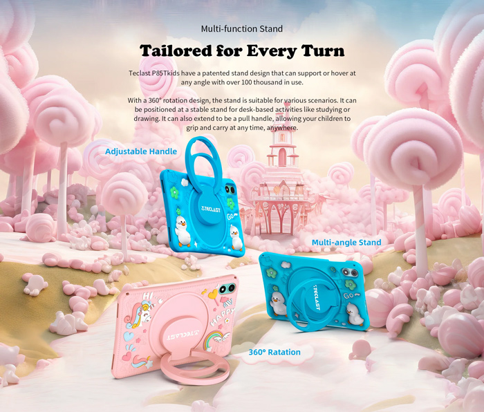 TECLAST tablet P85T Kids, 8" HD, 4/64GB, Android 14, 5000mAh, ροζ - Image 8