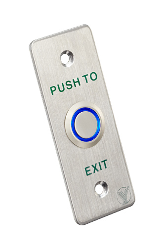 YLI ELECTRONIC χωνευτό μπουτόν PBK-814A με LED, 35 x 90mm, 3Α, ασημί