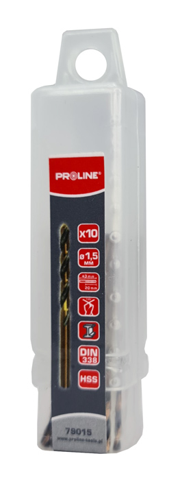 PROLINE σετ τρυπάνια για σίδηρο HSS 79015, 1.5mm, DIN 338, 10τμχ - Image 2