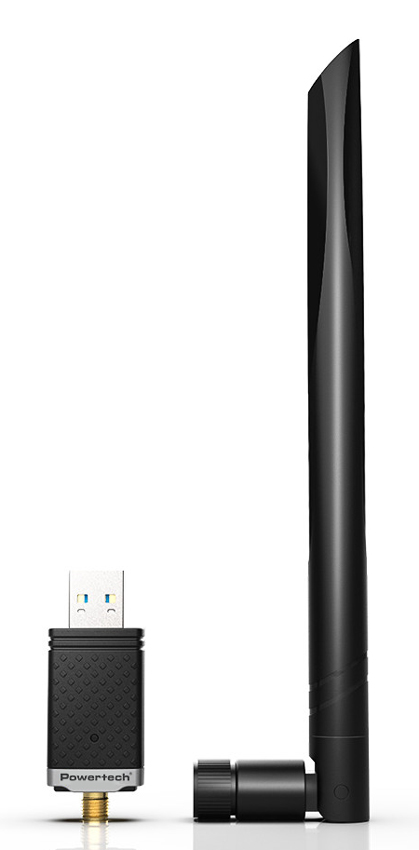 POWERTECH ασύρματος USB αντάπτορας δικτύου PT-1132, 1300Mbps, 2.4/5GHz - Image 3