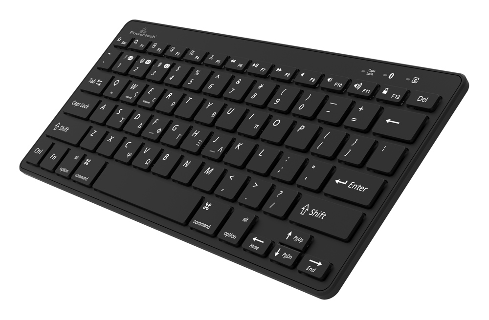 POWERTECH ασύρματο πληκτρολόγιο PT-1153, 2.4GHz & Bluetooth, μαύρο - Image 2