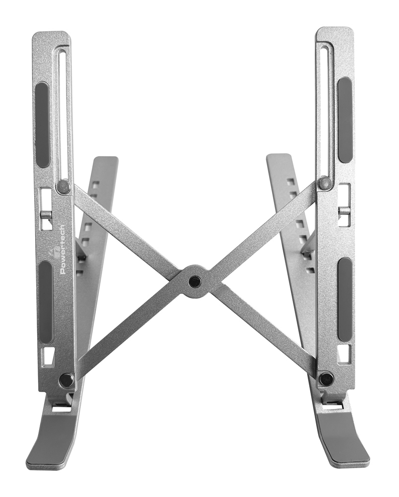 POWERTECH μεταλλική βάση laptop PT-1160, έως 18", foldable, ασημί - Image 3