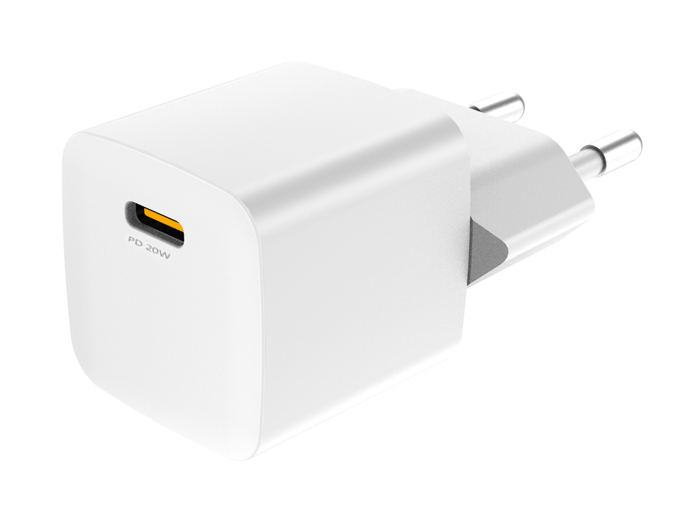 POWERTECH φορτιστής τοίχου PT-1223, USB-C, 20W, λευκός - Image 2
