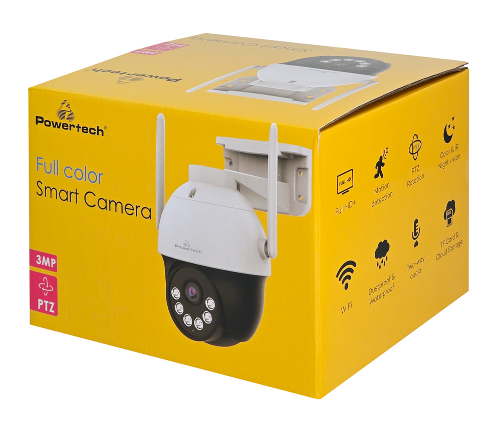 POWERTECH smart κάμερα PT-1339, 3MP, WiFi, PTZ, SD, IP66 - Image 4