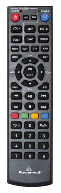 POWERTECH ψηφιακός δέκτης PT-779, MPEG4, DVB-T2, H.265, RJ45 - Image 3