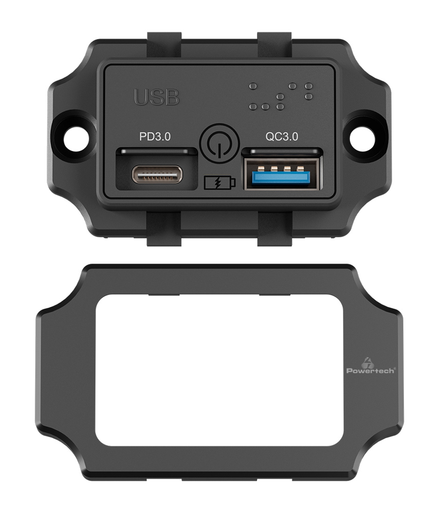 POWERTECH πρίζα USB για σκάφη & οχήματα PTL-009, USB & USB-C, 36W - Image 3