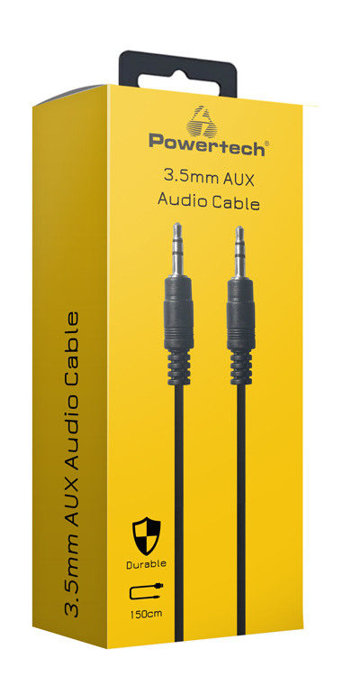 POWERTECH καλώδιο ήχου 3.5mm PTR-0145, AUX, CCS, 1.5m, μαύρο - Image 2