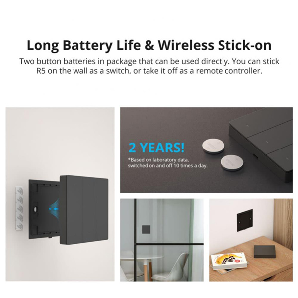 SONOFF smart διακόπτης R5W με 6x πλήκτρα, Wi-Fi, λευκός - Image 7
