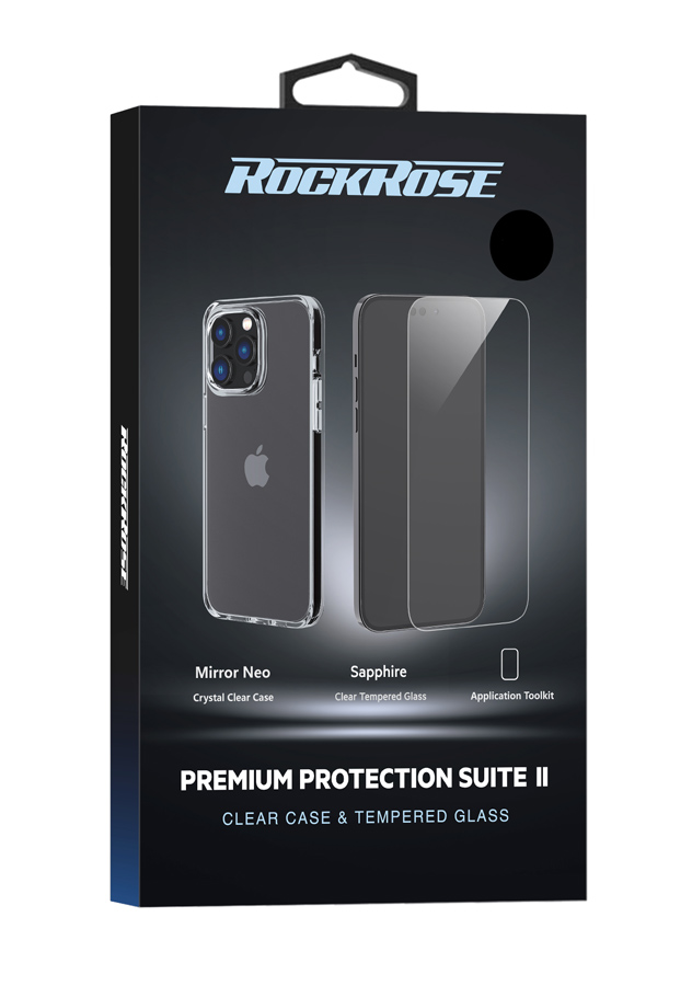 ROCKROSE θήκη & tempered glass 2.5D Premium για iPhone 14 Plus, διάφανο - Image 4