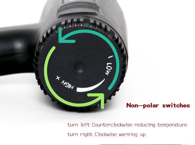 SUNSHINE πιστόλι θερμού αέρα RS-1800D, 2 ταχύτητες, LCD, 1800W, μαύρο - Image 7