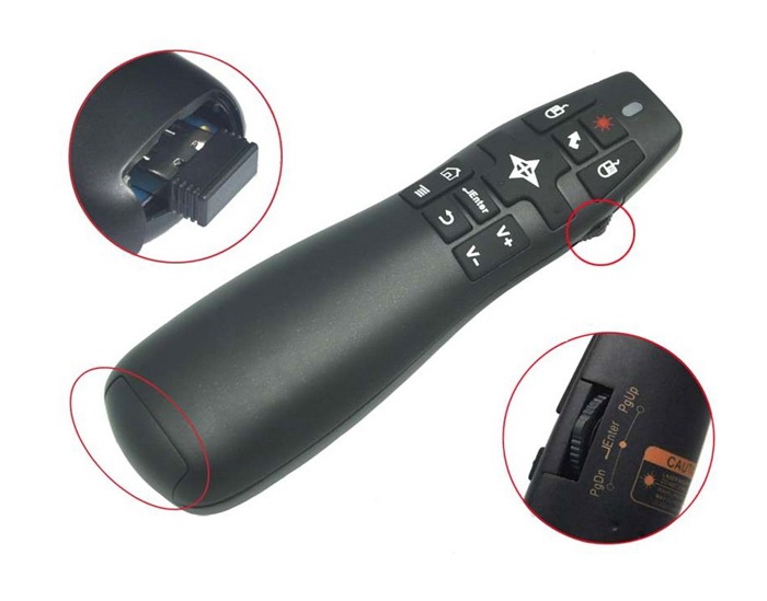 RIITEK τηλεχειριστήριο παρουσιάσεων Mini R900 με laser & air mouse - Image 3