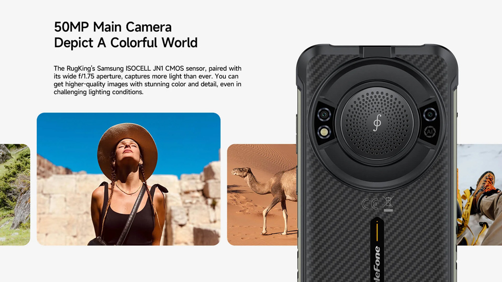 ULEFONE smartphone RugKing με ηχείο 3.5W, 5.99", 8/256GB, 9600mAh, IP68/IP69K, μαύρο - Image 3