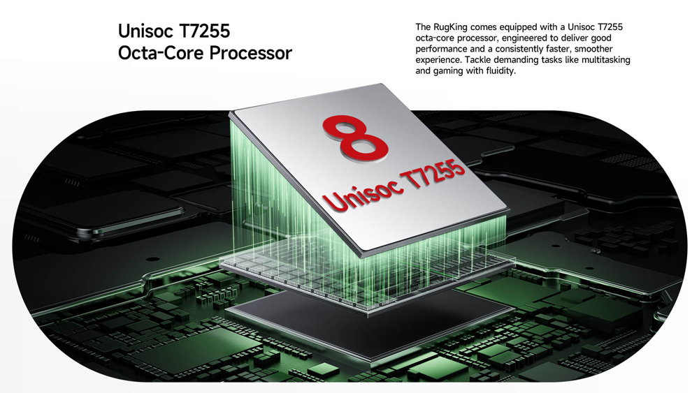 ULEFONE smartphone RugKing με ηχείο 3.5W, 5.99", 8/256GB, 9600mAh, IP68/IP69K, μαύρο - Image 4