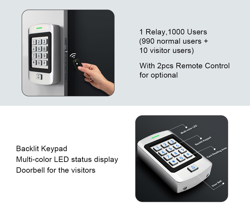 SECUKEY αδιάβροχο πληκτρολόγιο πρόσβασης SCK-K9, 125KHz - Image 2